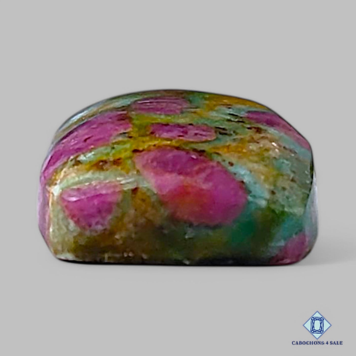 Cabujones rectangulares de piedra preciosa de rubí fucsita natural de 27 x 12 x 5 mm, procedentes de Tanzania, disponibles para la venta.