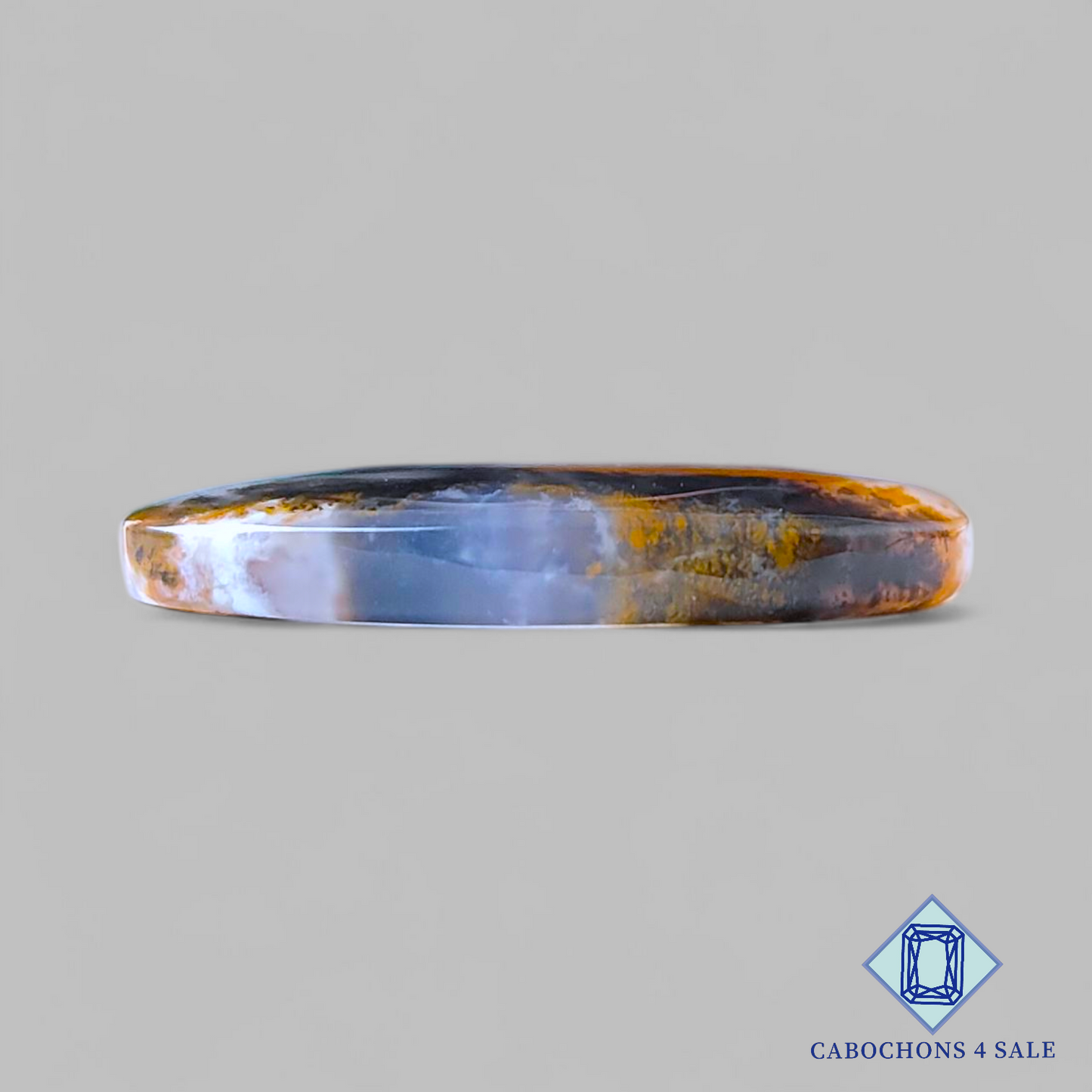 Cabujones ovalados de ágata dendrítica rusa