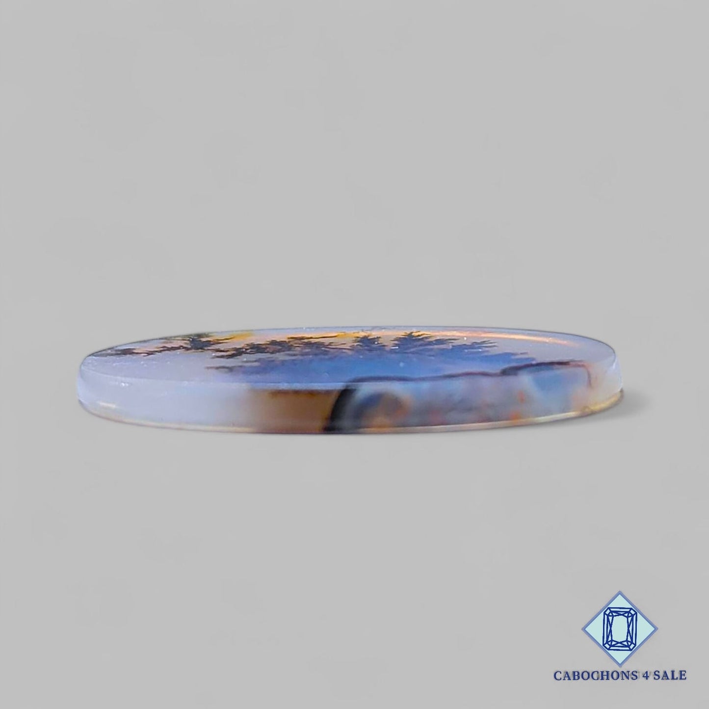 Natural Scenic Agate Gemstone Oval Cabochons 27*17*2mm from Brazil available for sale