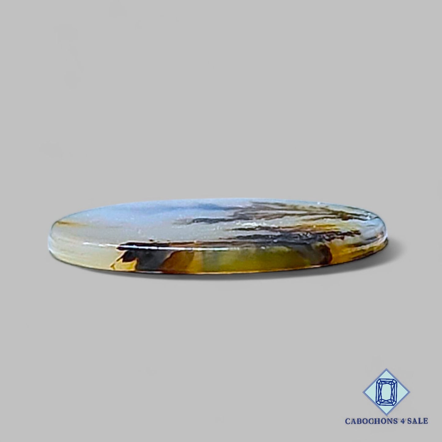 Natural Scenic Agate Gemstone Oval Cabochons 17*15*1mm from Brazil available for sale