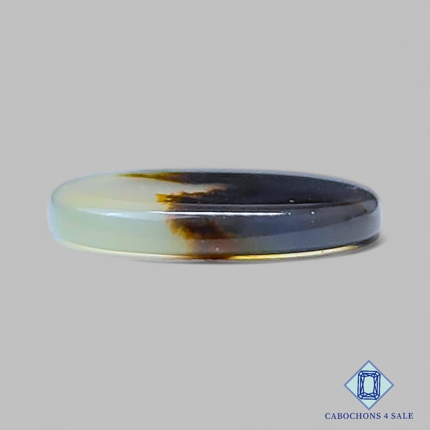Natural Scenic Agate Gemstone Oval Cabochons 15*13*2mm from Brazil available for sale