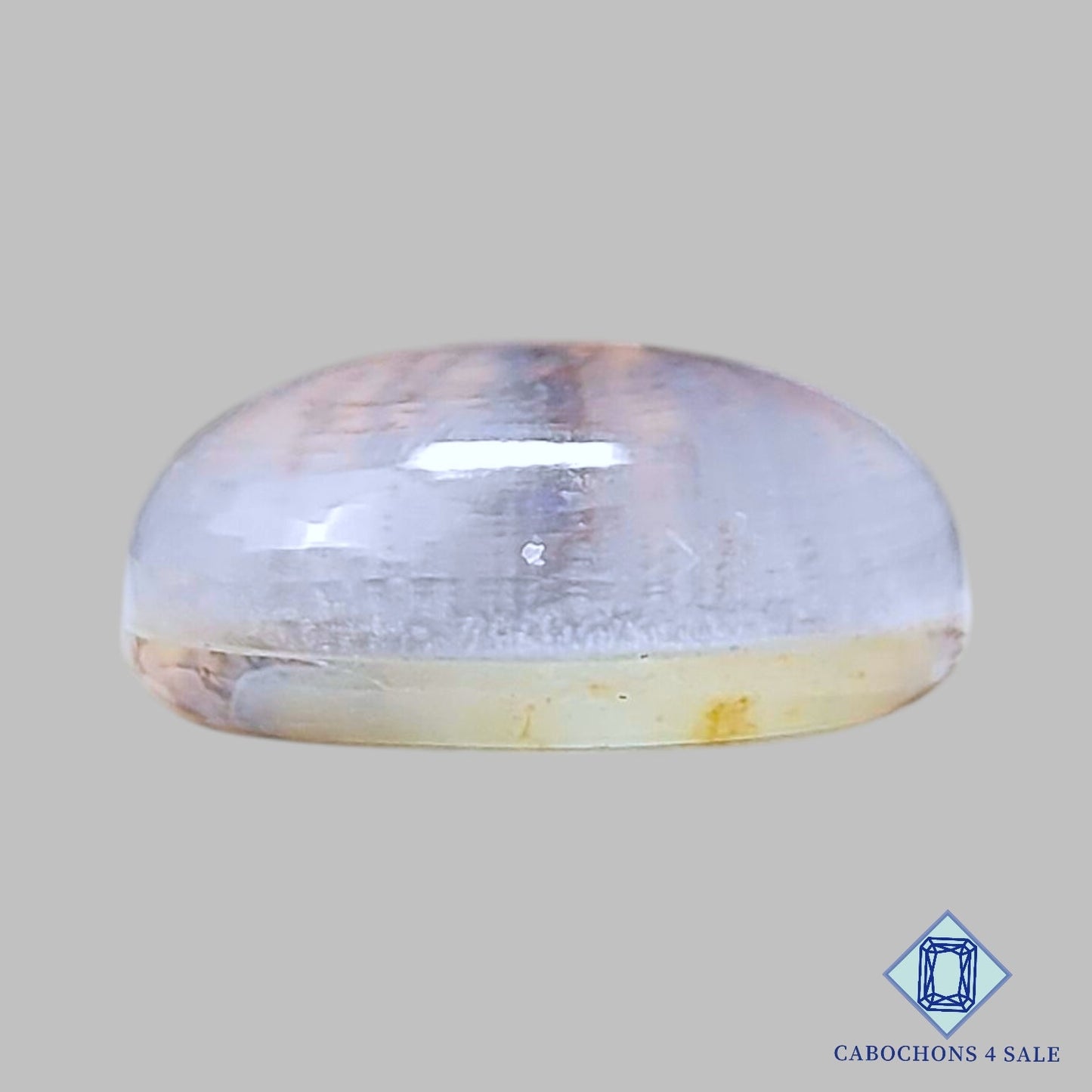 Scenic Agate + Crystal Quartz Doublet Gemstone Round Doublets 20*7mm available for sale
