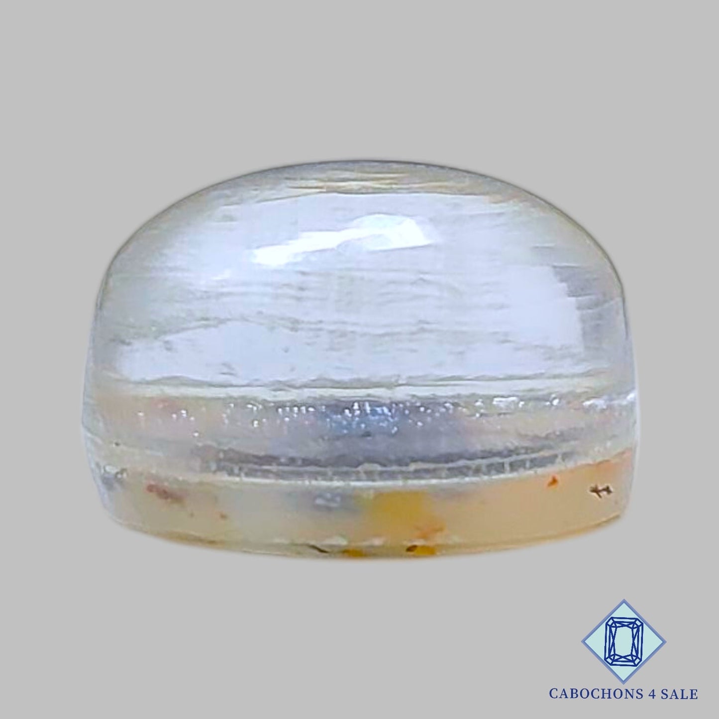 Scenic Agate + Crystal Quartz Doublet Gemstone Oval Doublets 15*11*9mm available for sale
