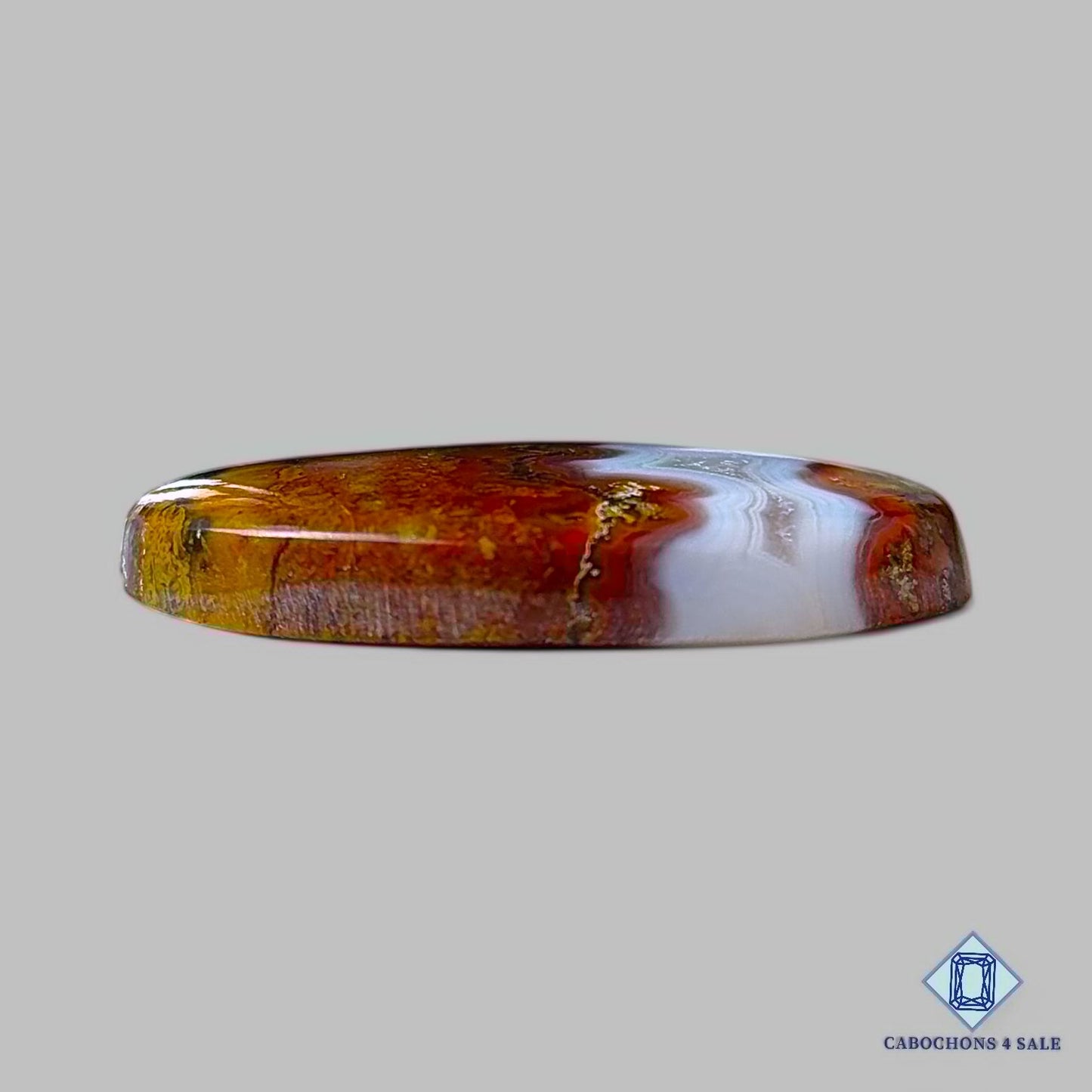 Natural Seam Agate Gemstone Oval Cabochons 35*26*6mm from USA available for sale