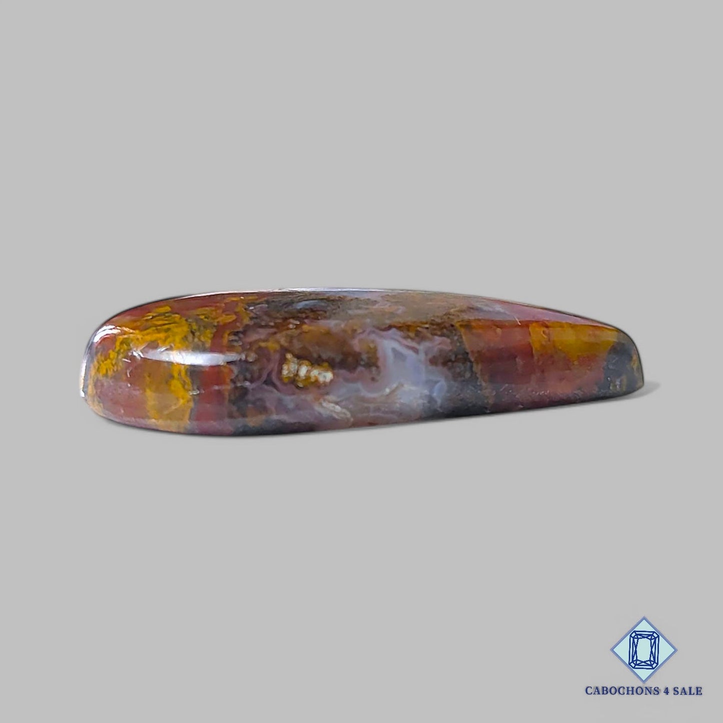 Natural Seam Agate Gemstone Pear Cabochons 34*24*6mm from United States available for sale