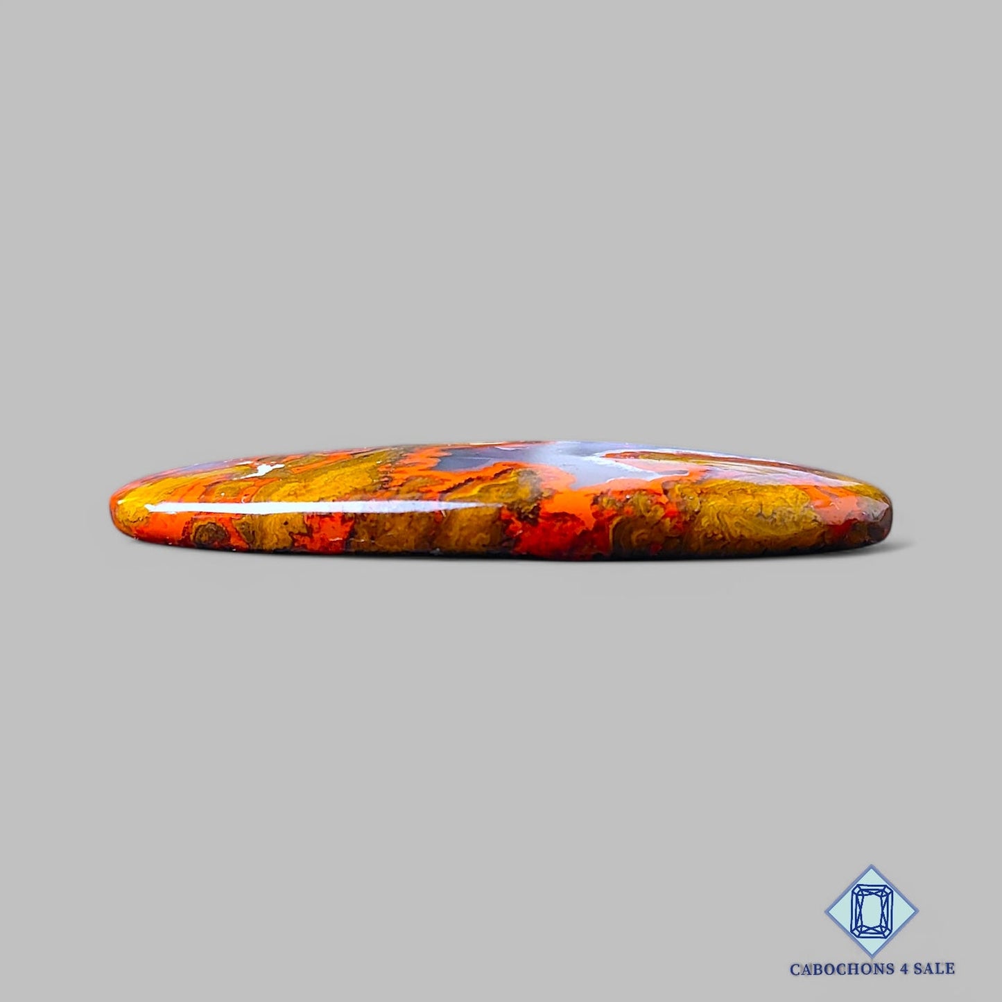 Natural Seam Agate Gemstone Oval Cabochons 56*30*6mm from Brazil available for sale