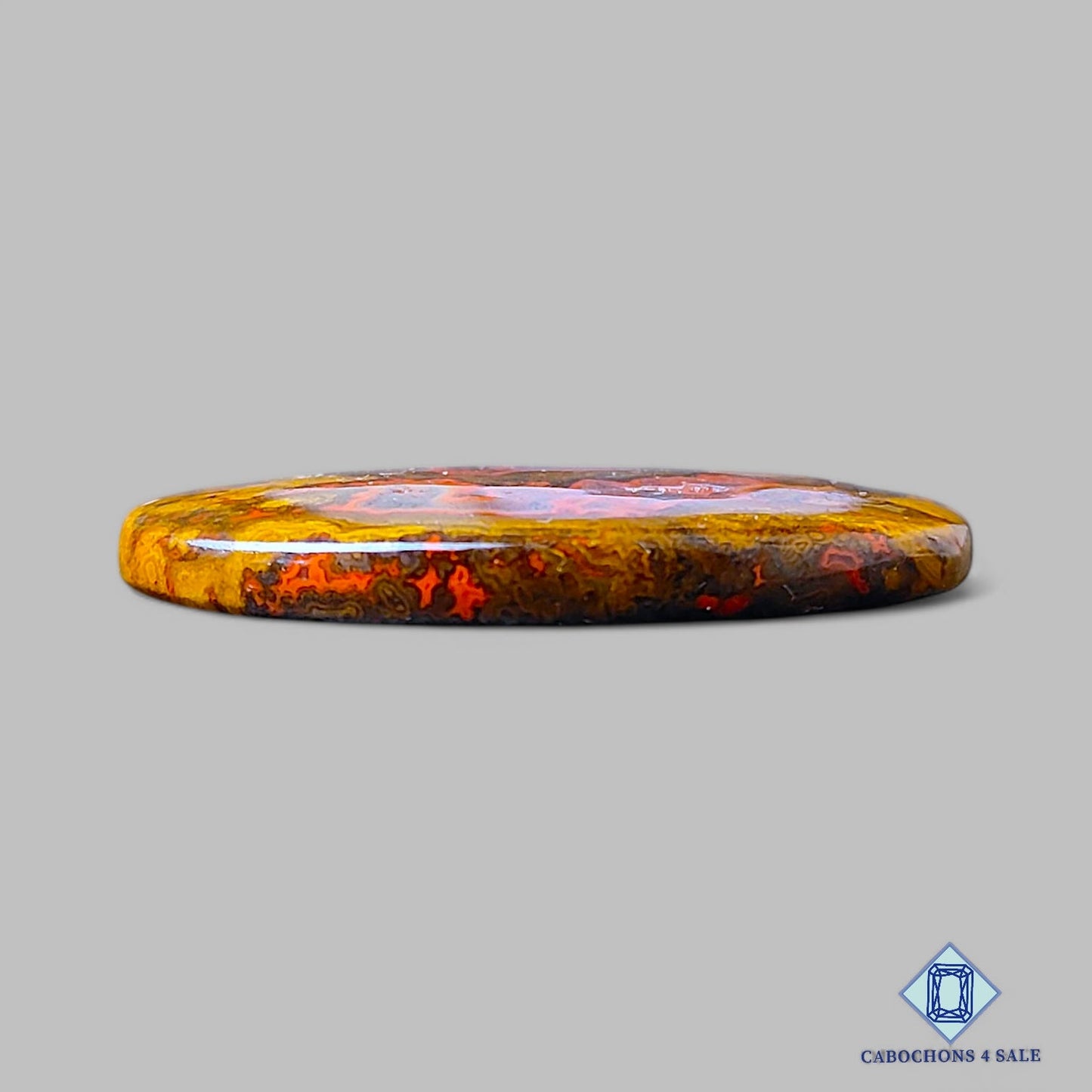 Natural Seam Agate Gemstone Oval Cabochons 37*25*5mm from Brazil available for sale