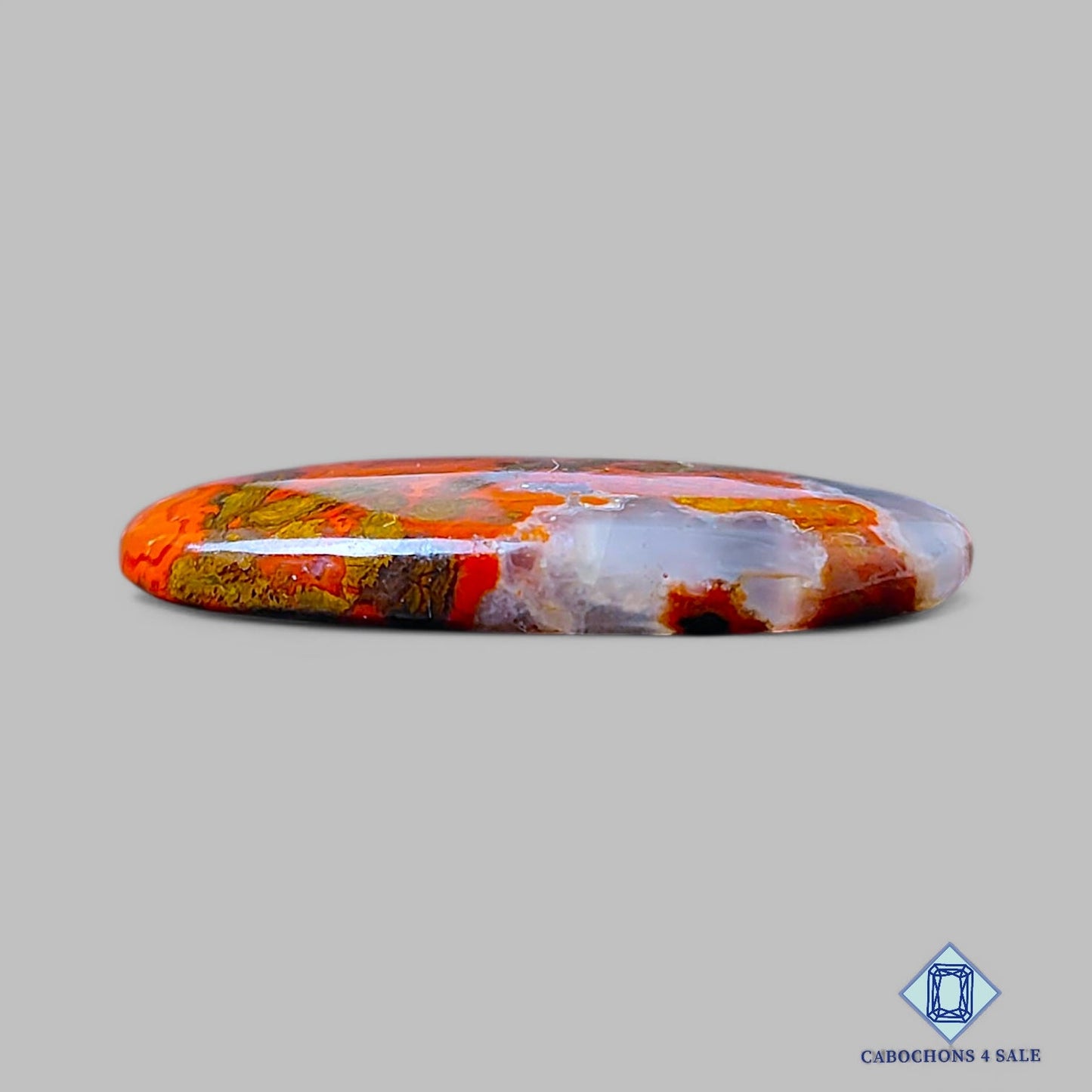 Natural Seam Agate Gemstone Oval Cabochons 36*25*5mm from Brazil available for sale