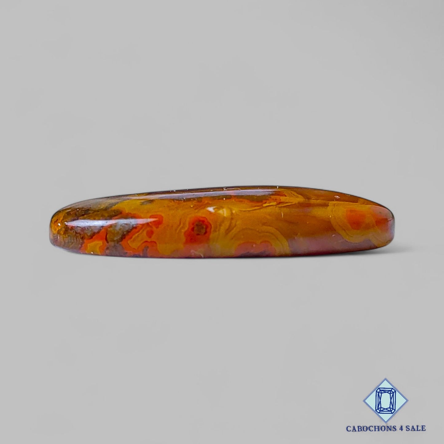 Natural Seam Agate Gemstone Oval Cabochons 35*18*5mm from Morocco available for sale