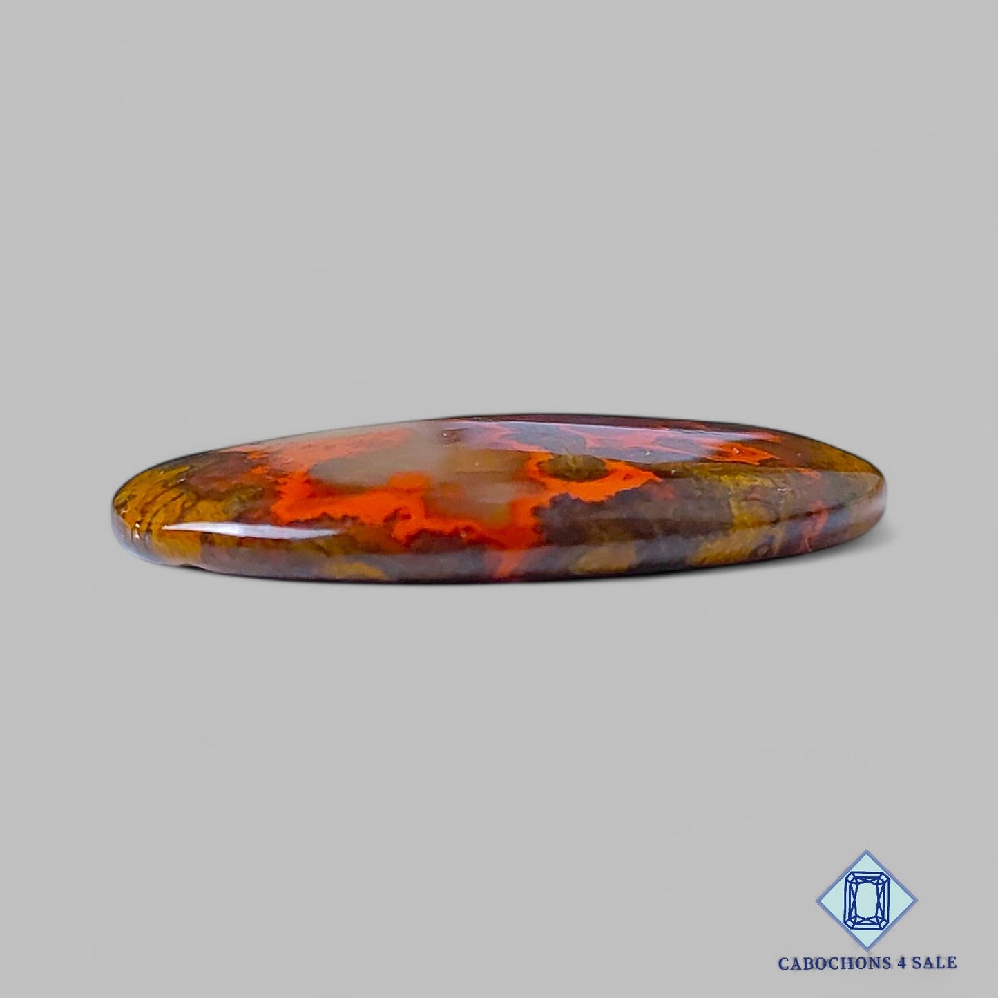 Natural Seam Agate Gemstone Oval Cabochons 34*24*5mm from Morocco available for sale