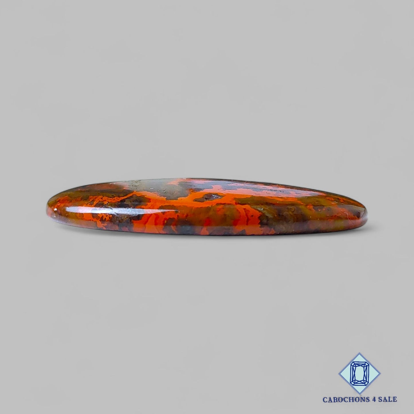 Natural Seam Agate Gemstone Oval Cabochons 45*28*5mm from Morocco available for sale