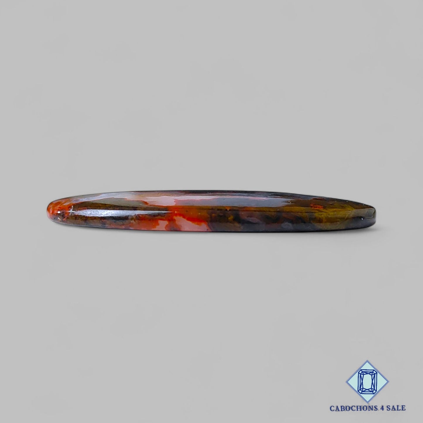 Natural Seam Agate Gemstone Oval Cabochons 52*26*4mm from Morocco available for sale