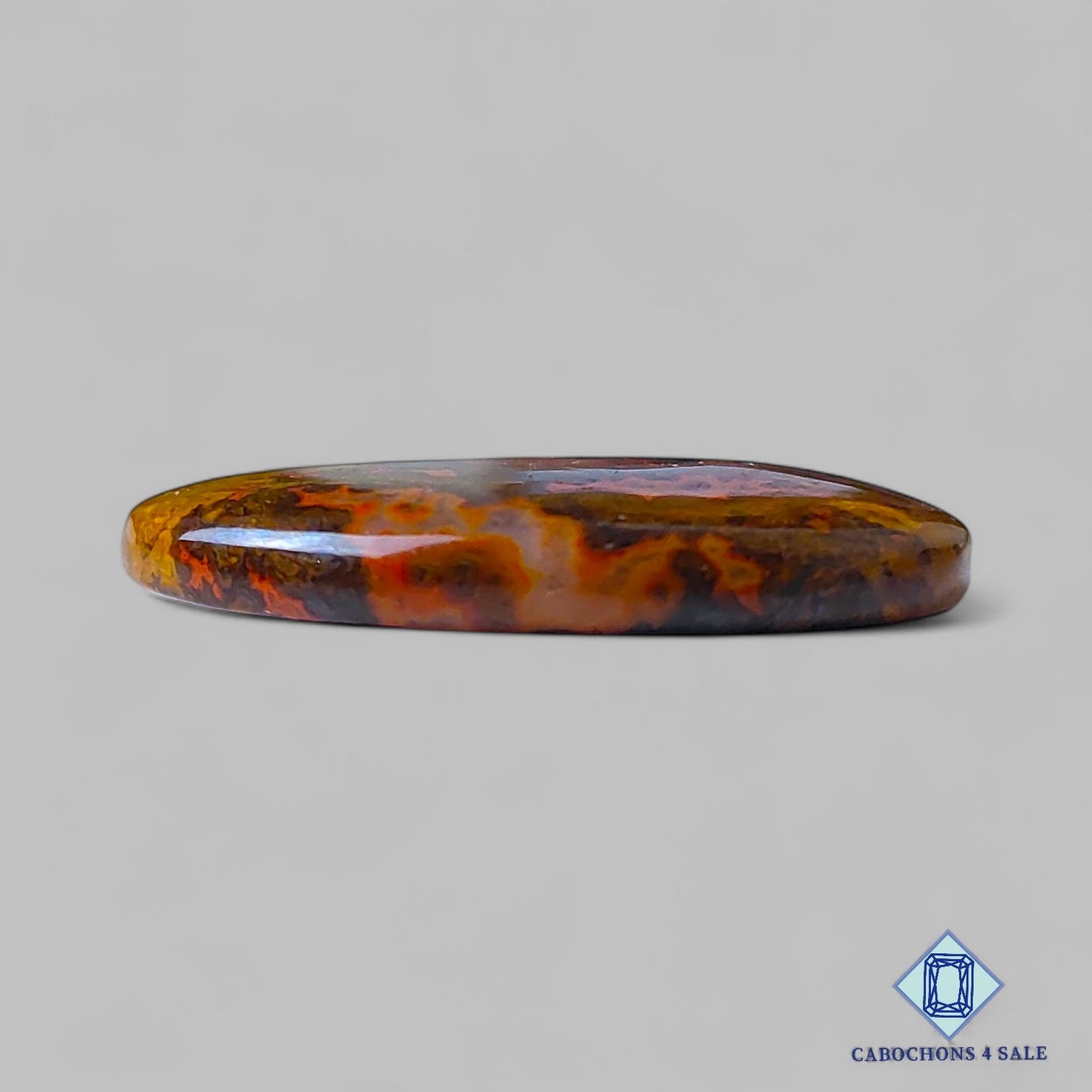 Natural Seam Agate Gemstone Oval Cabochons 37*24*5mm from Morocco available for sale