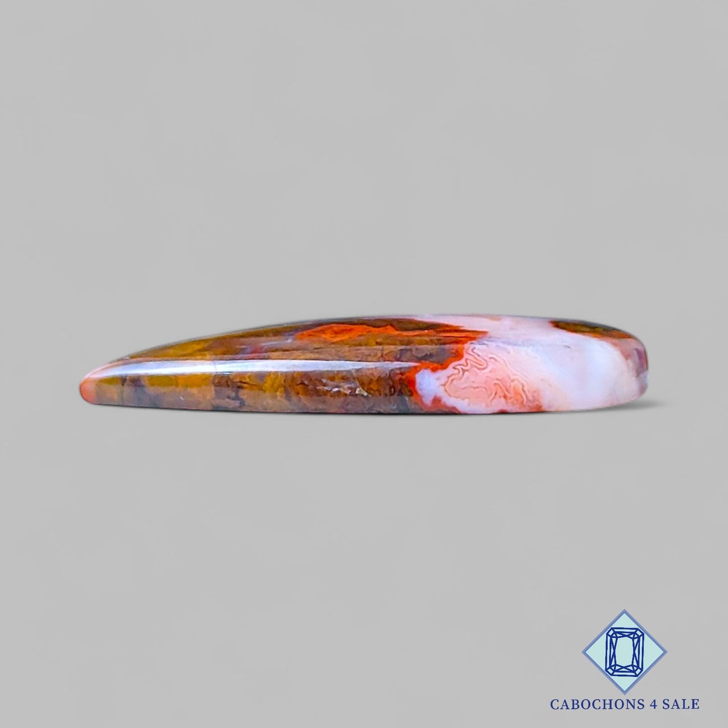 Cabujones de ágata con costura natural en forma de pera de 30 x 18 x 4 mm, procedentes de Marruecos, disponibles para la venta.