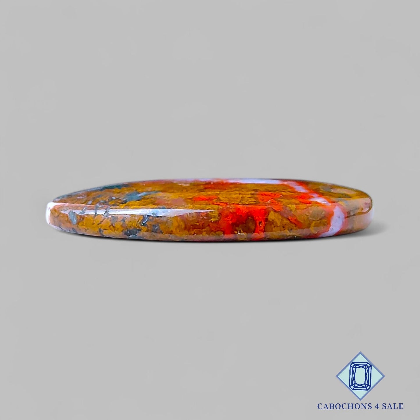 Natural Seam Agate Gemstone Oval Cabochons 39*28*5mm from Morocco available for sale