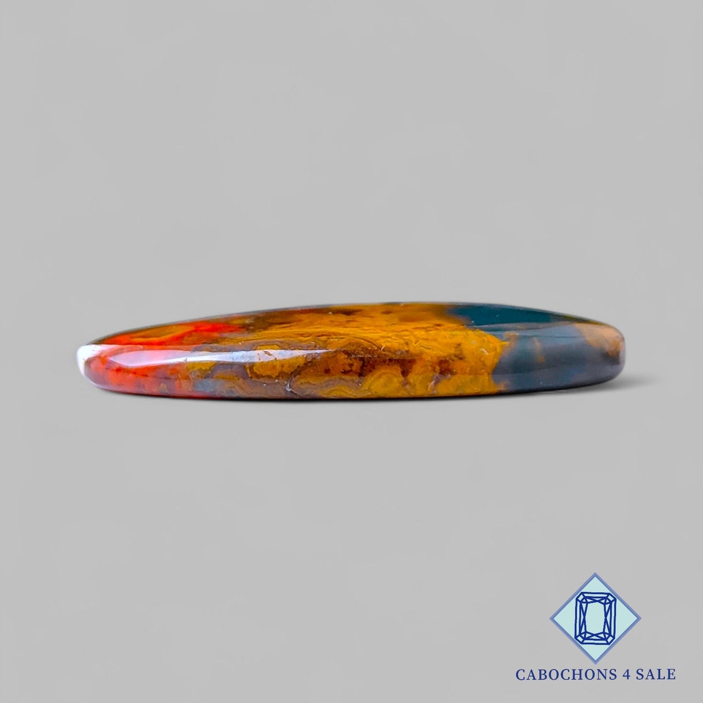 Natural Seam Agate Gemstone Oval Cabochons 34*18*4mm from Morocco available for sale