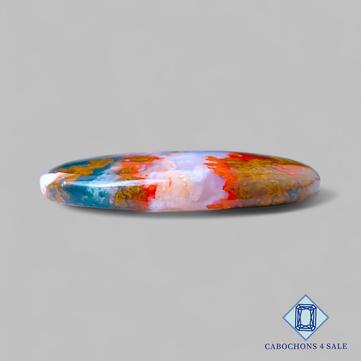 Natural Seam Agate Gemstone Oval Cabochons 27*19*4mm from Morocco available for sale