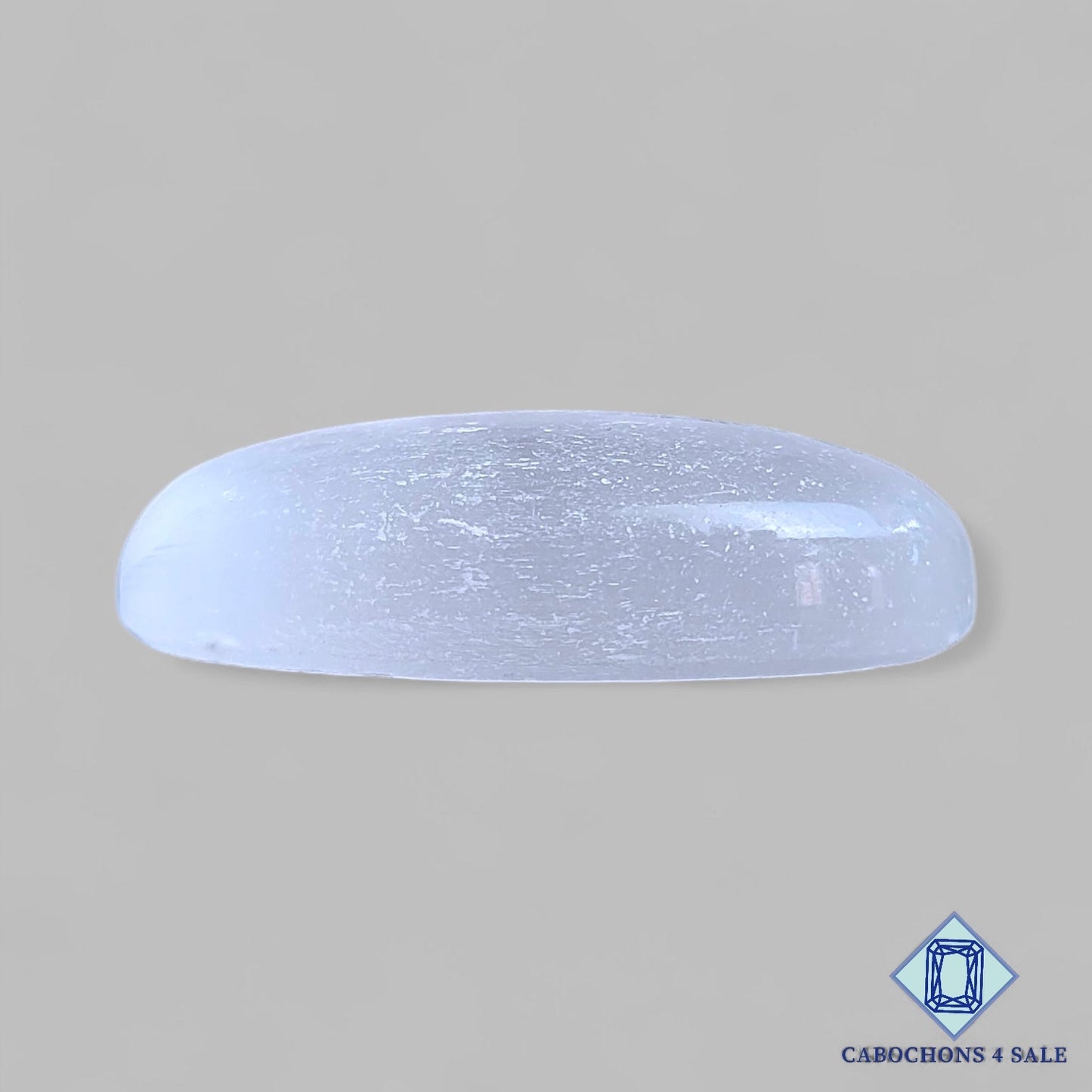 Cabujones ovalados de piedra preciosa de selenita natural de 36 x 22 x 9 mm, de México, disponibles para la venta.