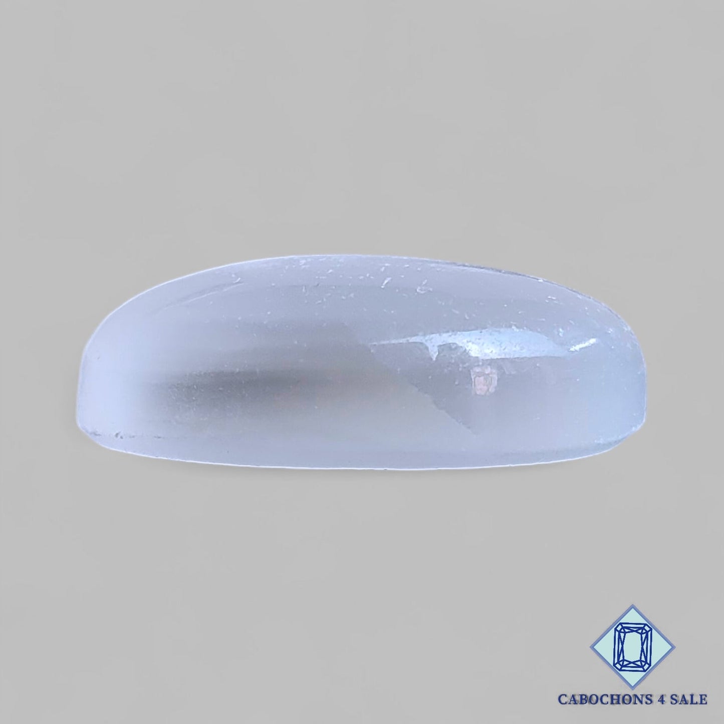 Cabujones ovalados de piedra preciosa de selenita natural de 29 x 23 x 9 mm de México, disponibles para la venta.