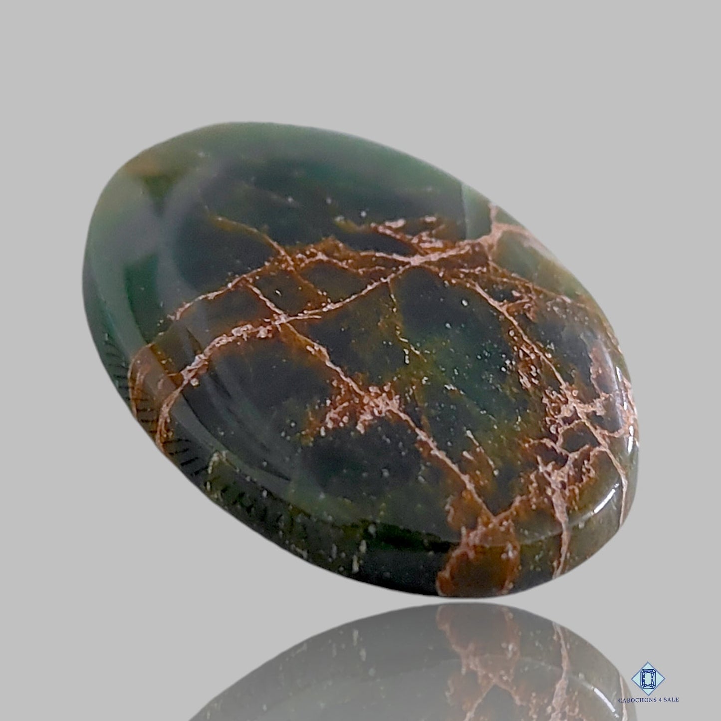 Cabujones ovalados de serpentina