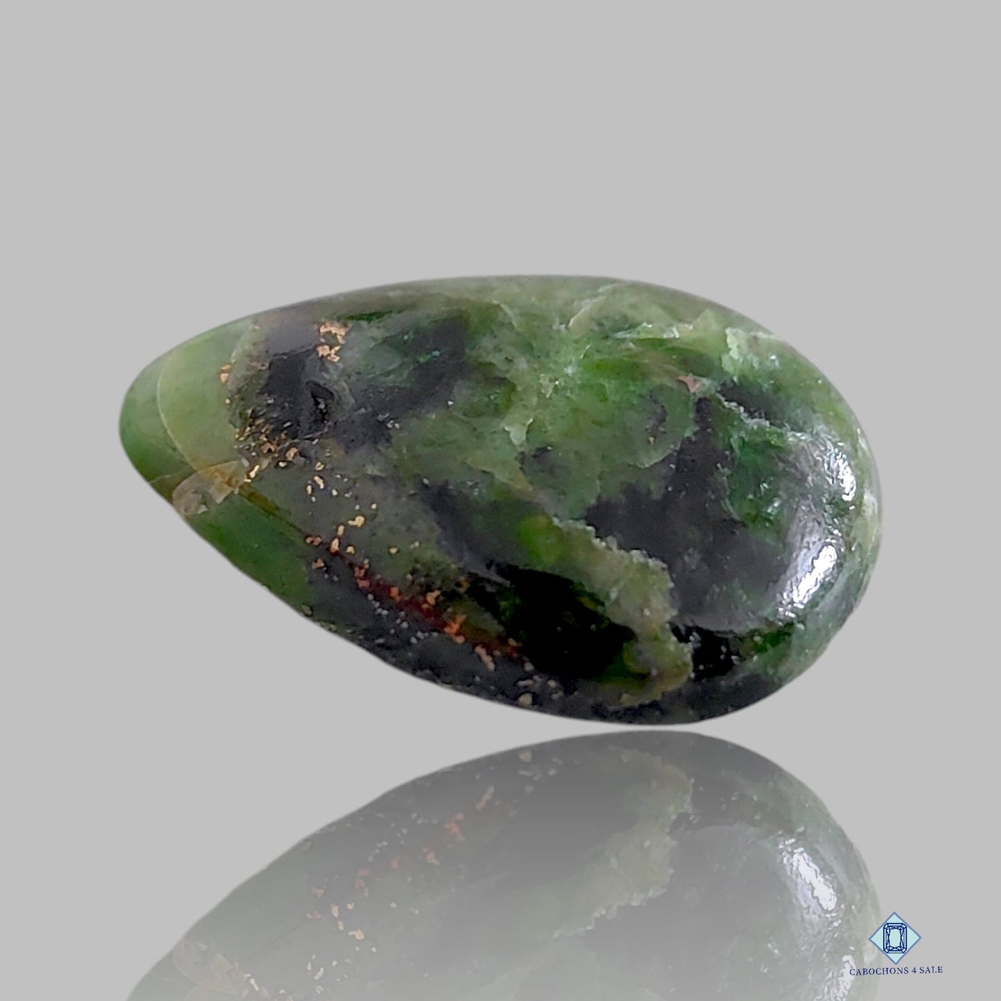 Cabujones de pera serpentina