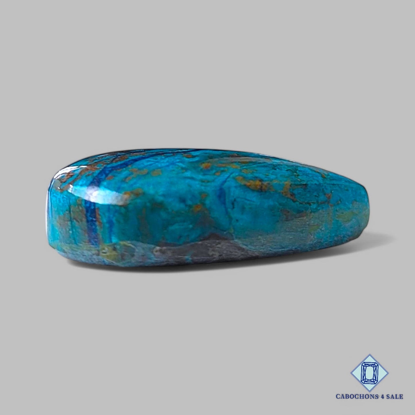 Natural Shattuckite Gemstone Pear Cabochons 24*14*7mm from Namibia available for sale