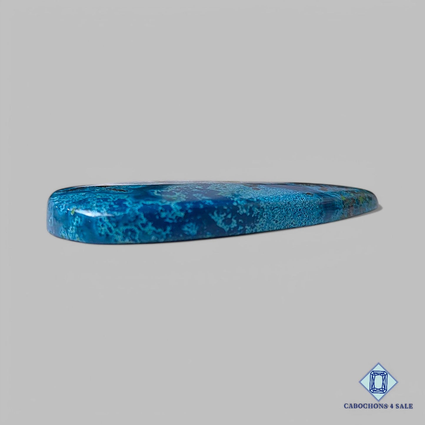 Natural Shattuckite Gemstone Pear Cabochons 43*23*5mm from Namibia available for sale