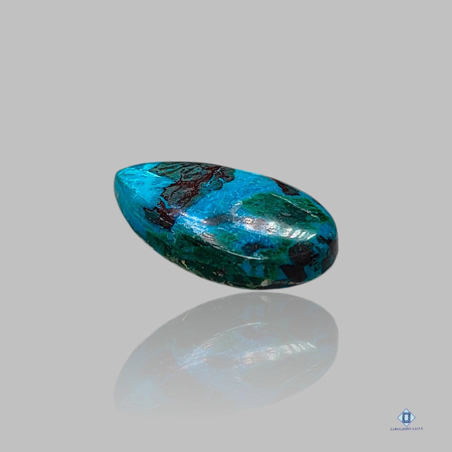 Cabujones de pera de shattuckita