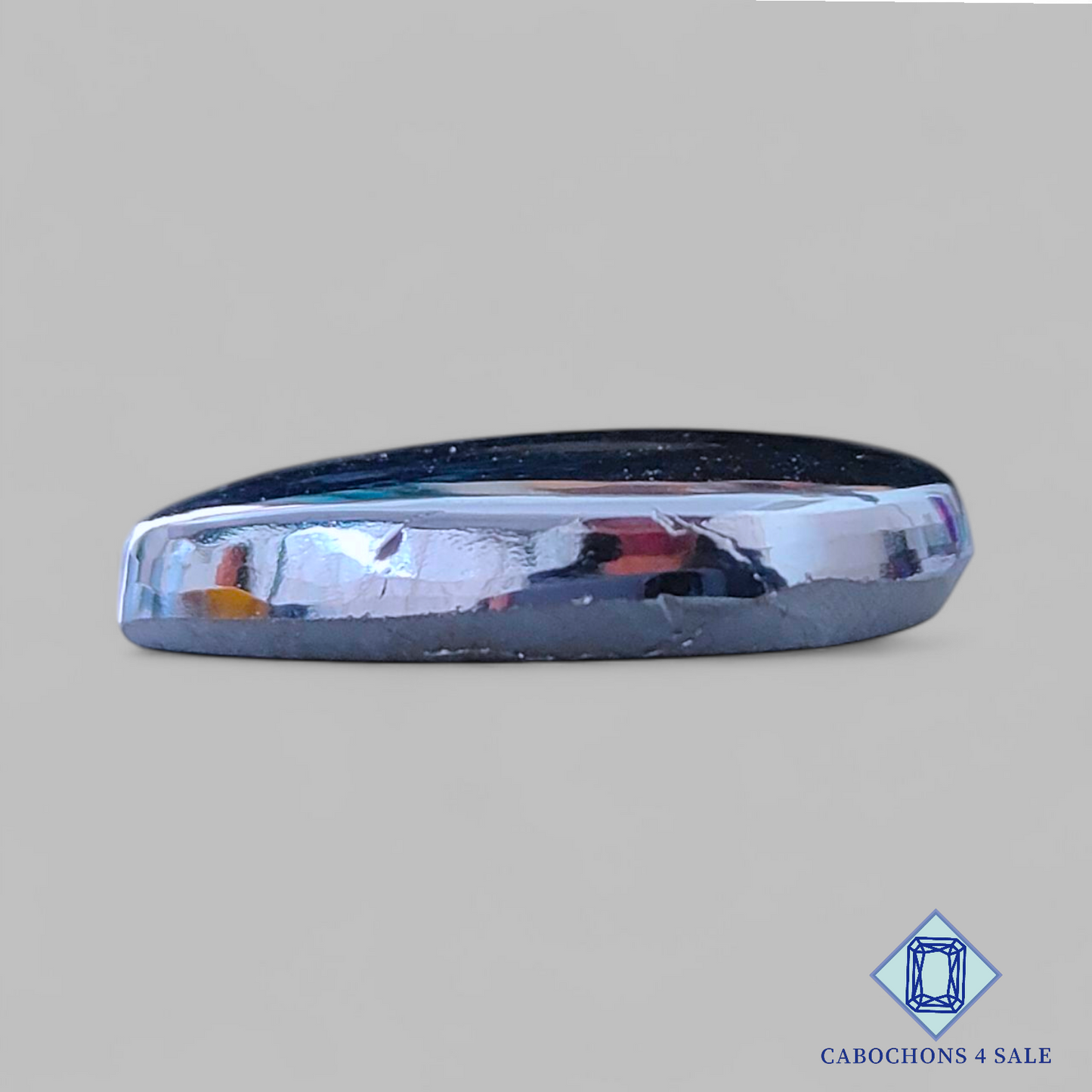 Cabujones de shungita en forma de pera de 25 x 21 x 5 mm