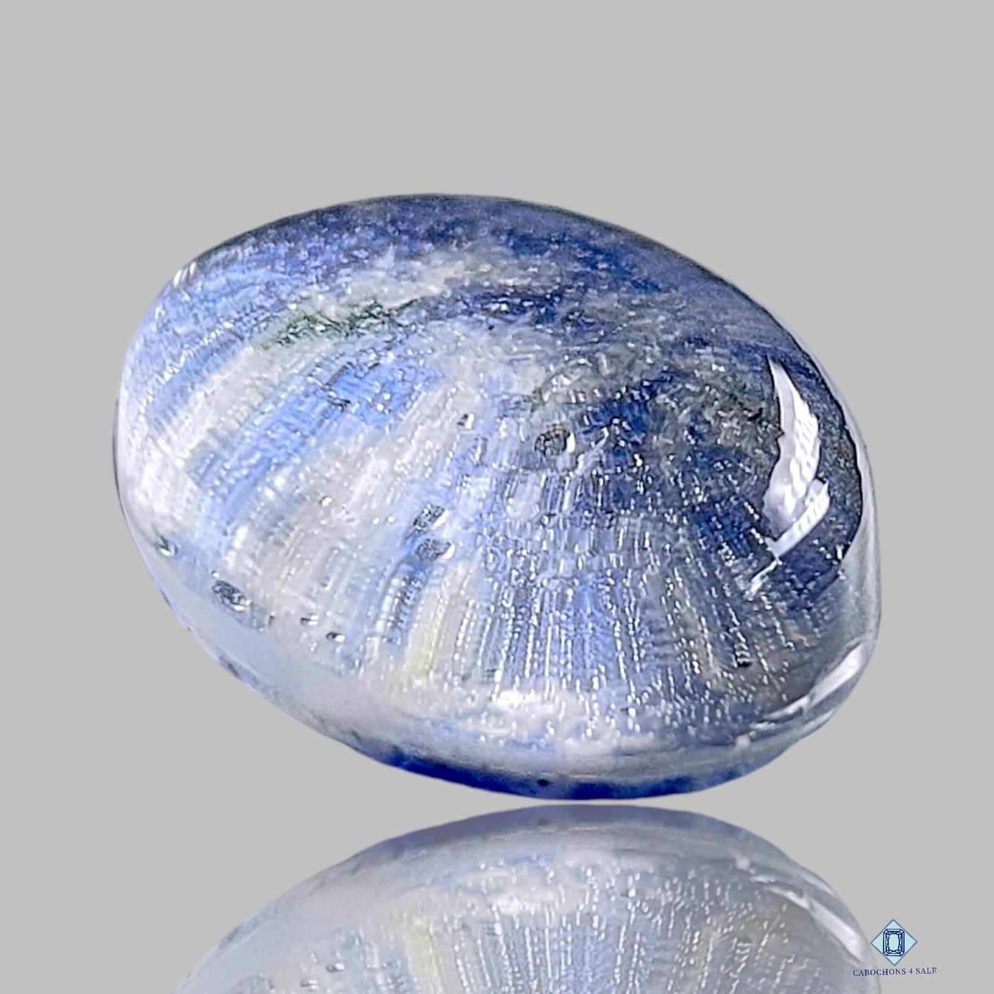 Blue Dot Jasper + Crystal Quartz Doublets Oval Doublets