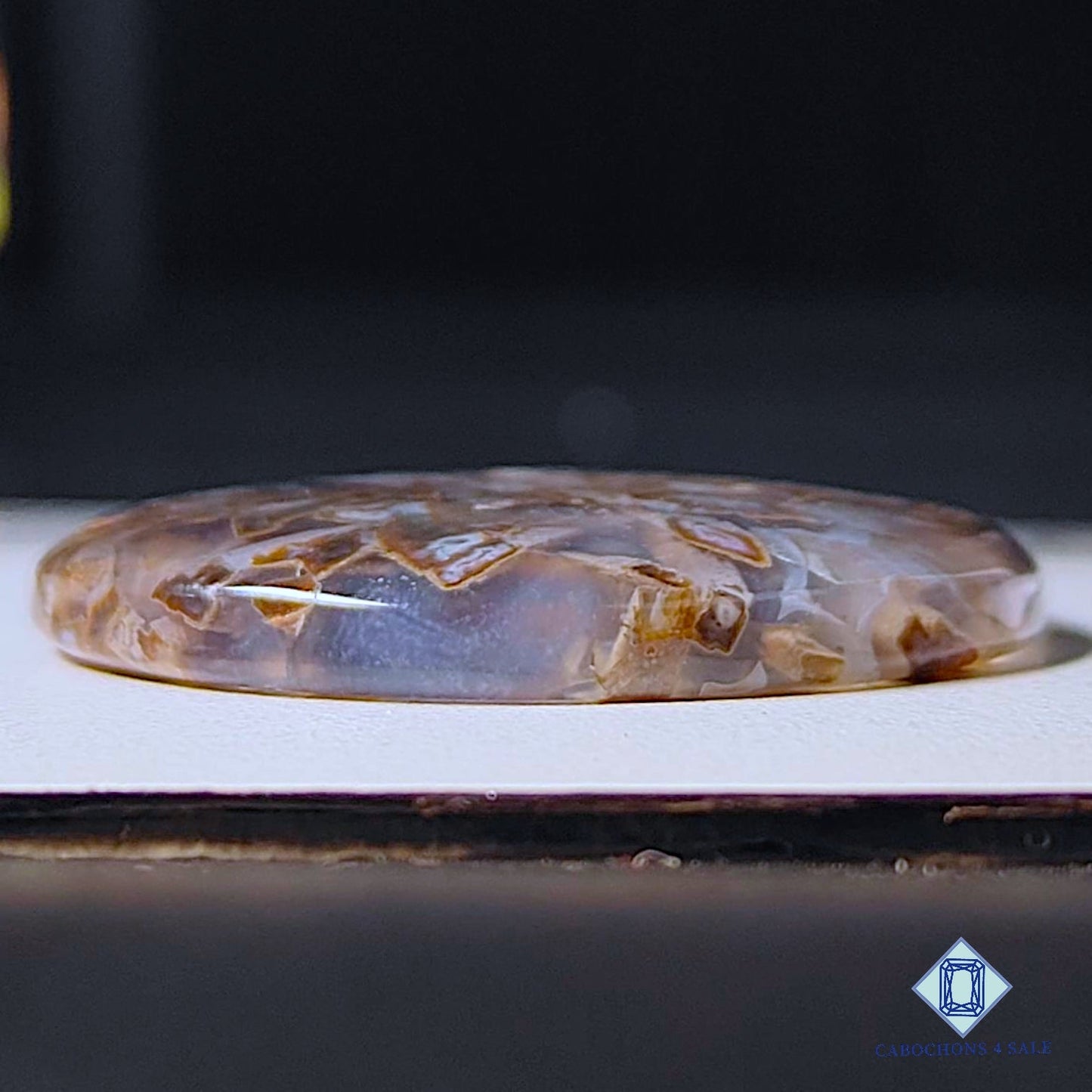 Natural Stick Agate Gemstone Round Cabochons 32*5mm from Indonesia available for sale