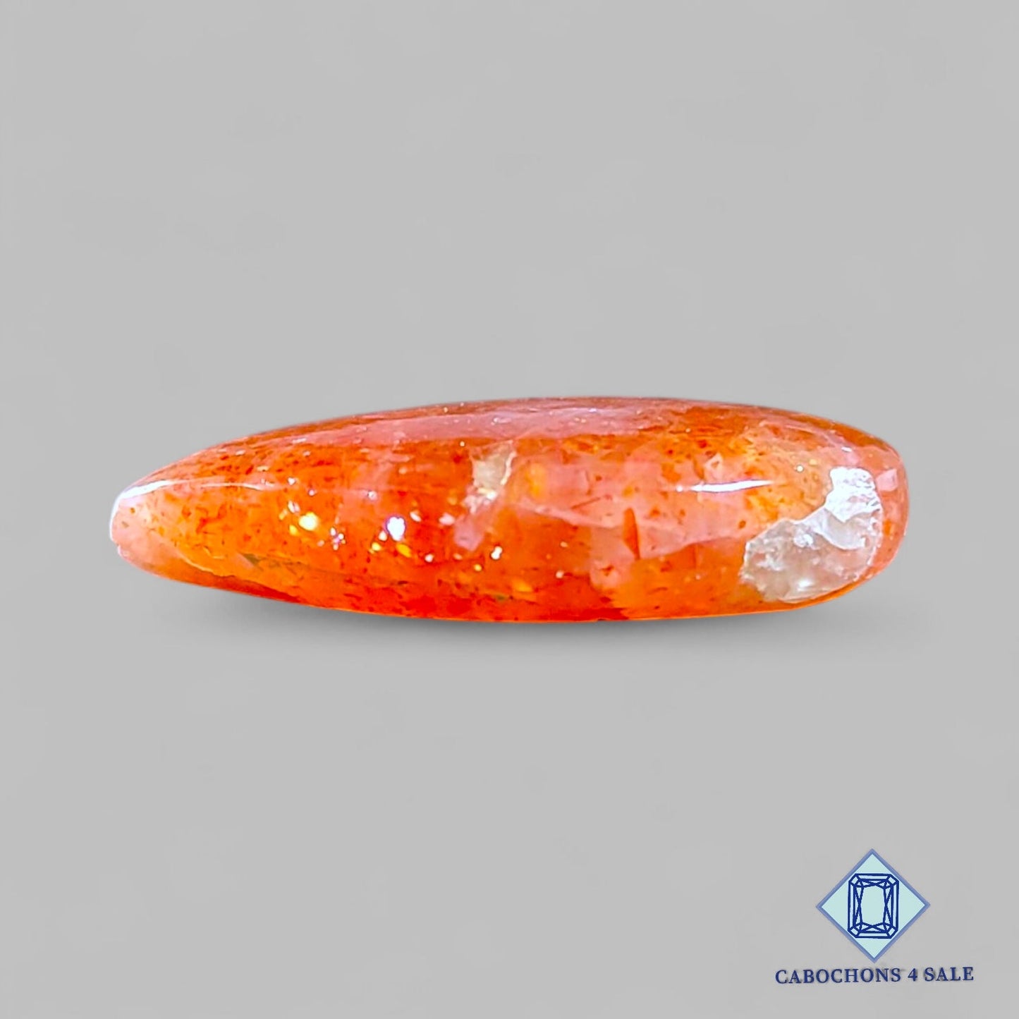 Natural Tanzanian Confetti Sunstone Gemstone Pear Cabochons 26*17*6mm available for sale