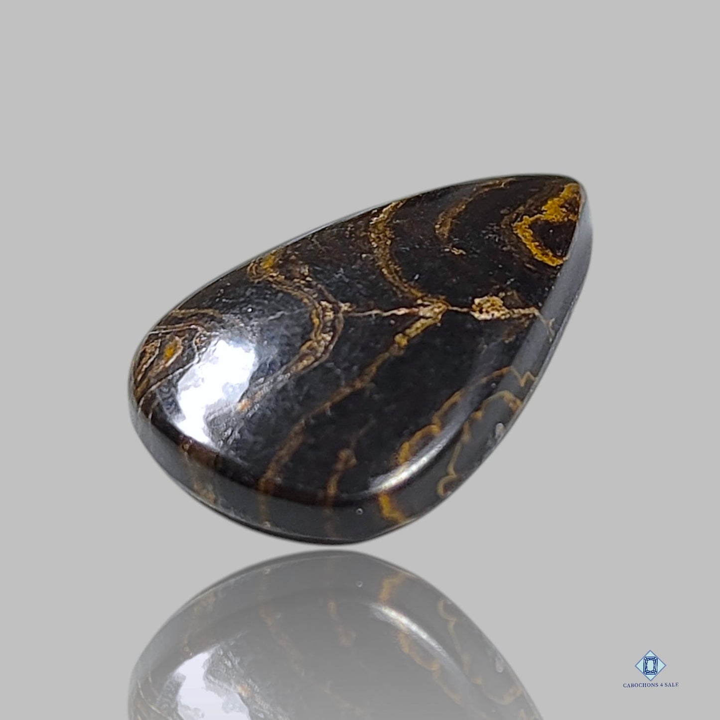 Cabujones de pera de ojo de tigre