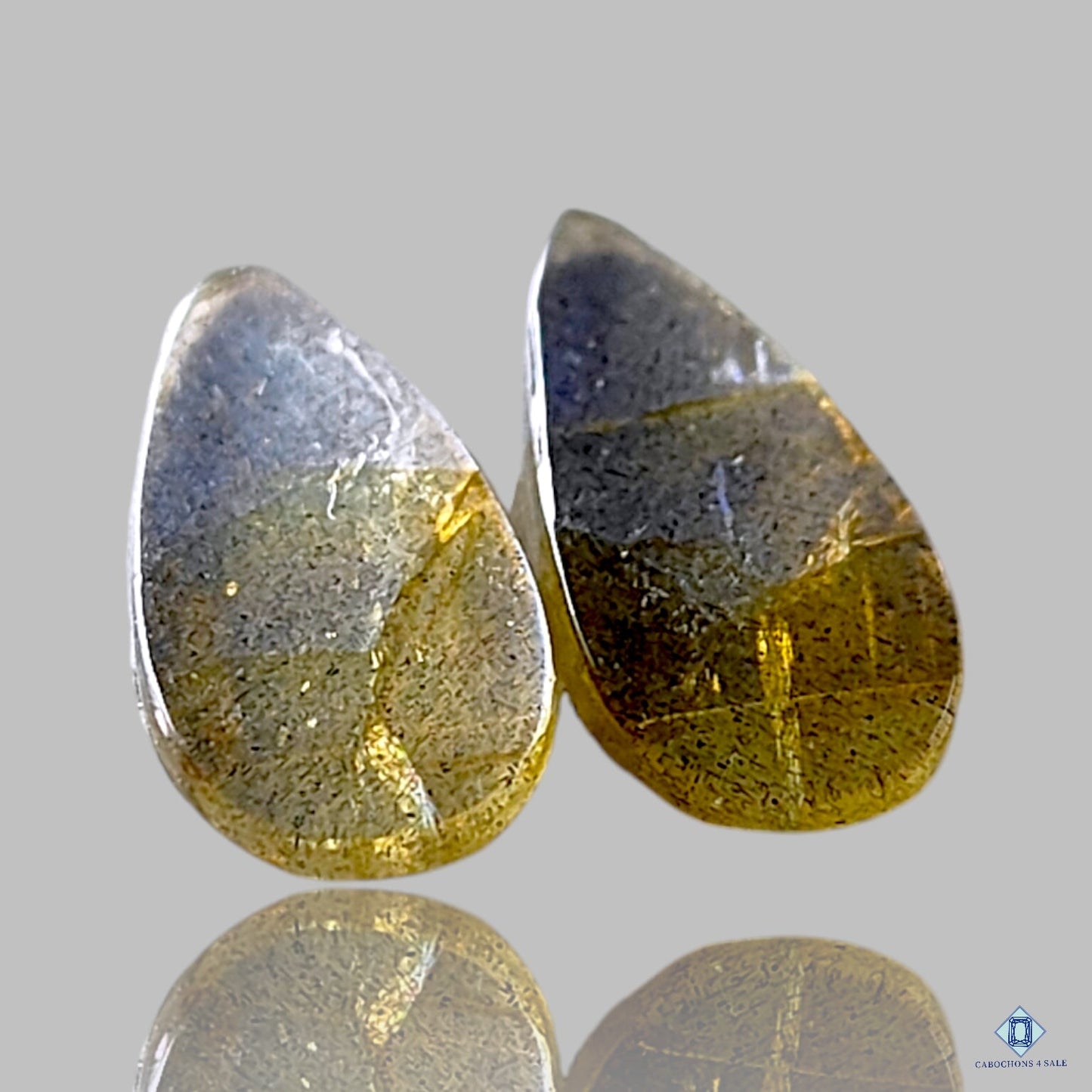 Blue Labradorite Pear Pairs