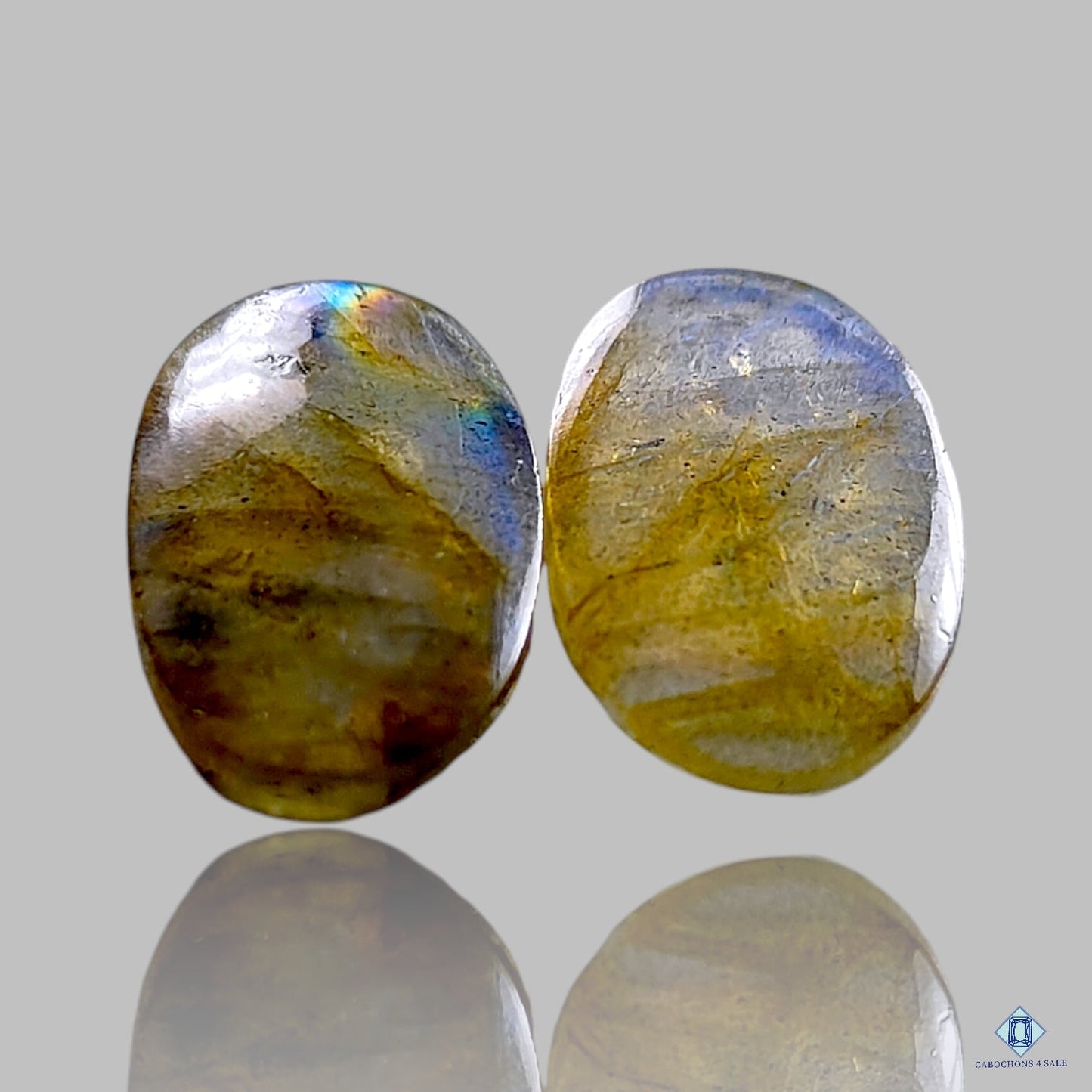 Multi color Labradorite Oval Pairs