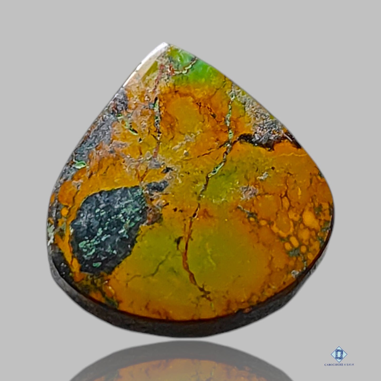 Cabujones de pera turquesa