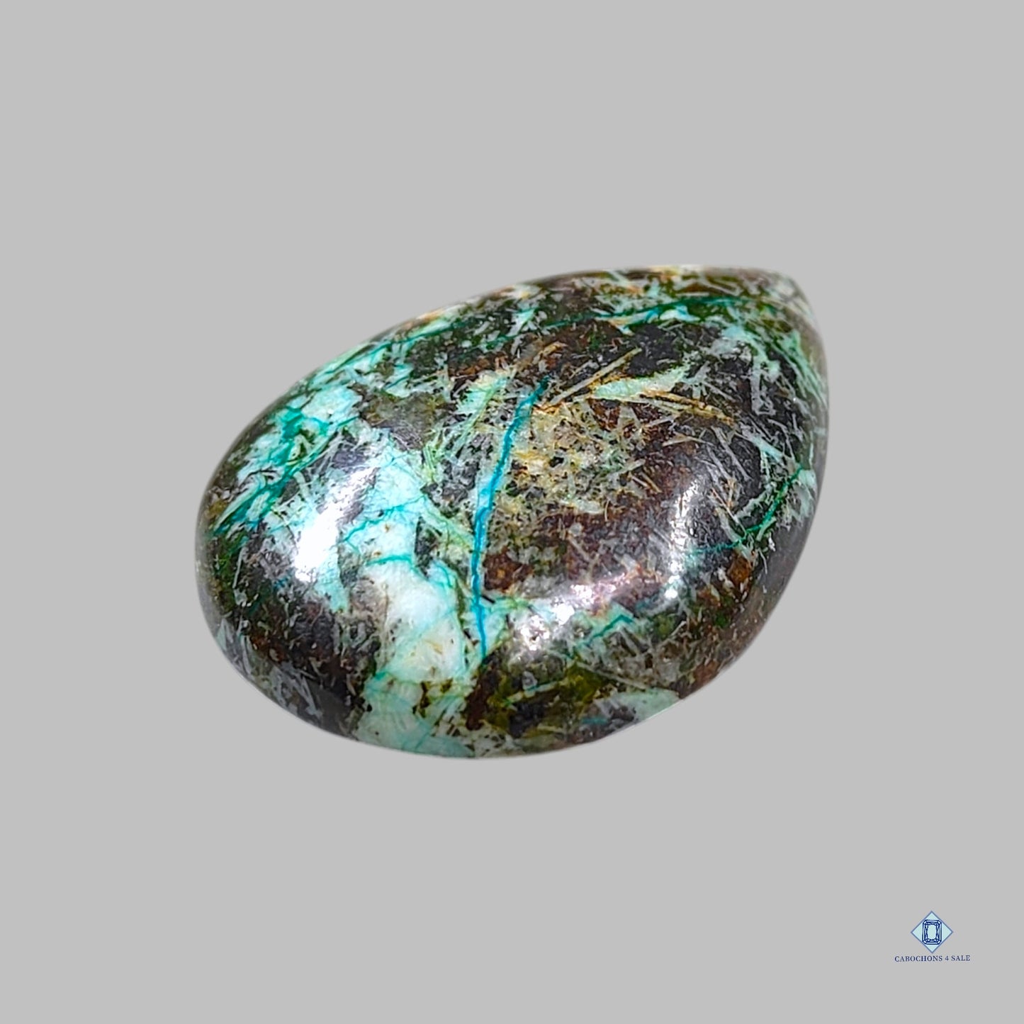 Cabujones de pera turquesa