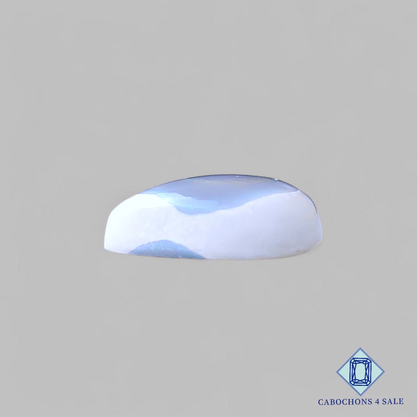 White Agate Pear Cabochons