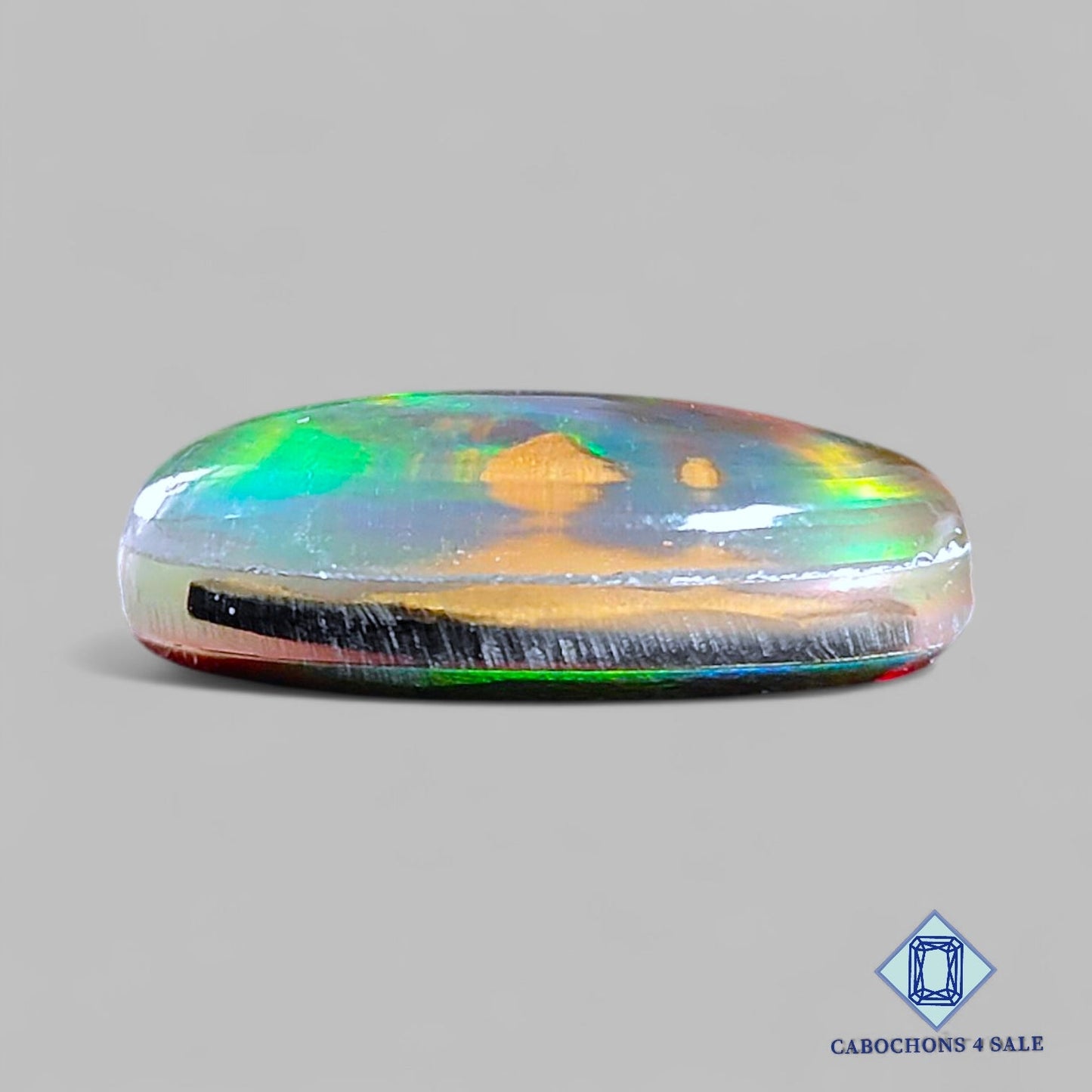 Wood Hill Mountain Aurora Opal + Crystal Quartz Doublet Gemstone Oval Doublets 27*20*8mm available for sale