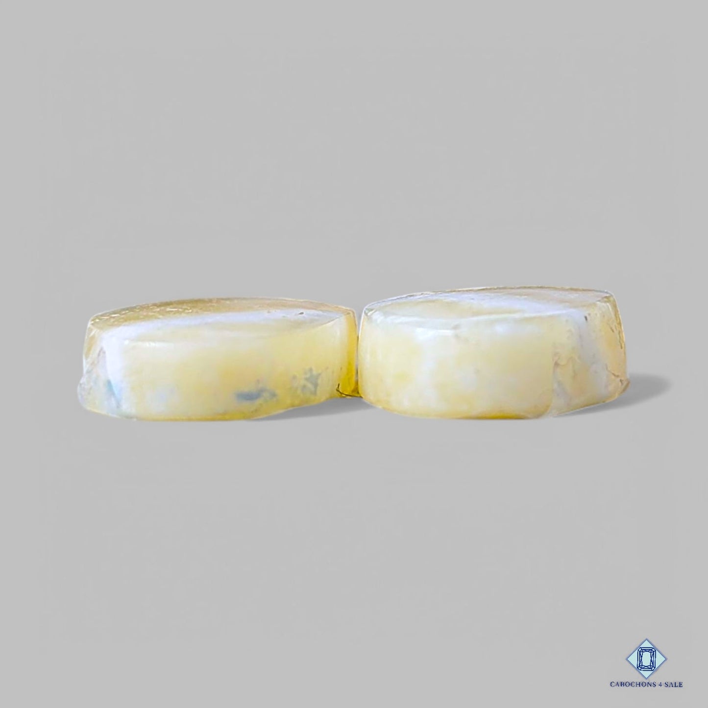 Natural Yellow Calcite Gemstone Oval Pairs 26*12*5mm from Mexico available for sale