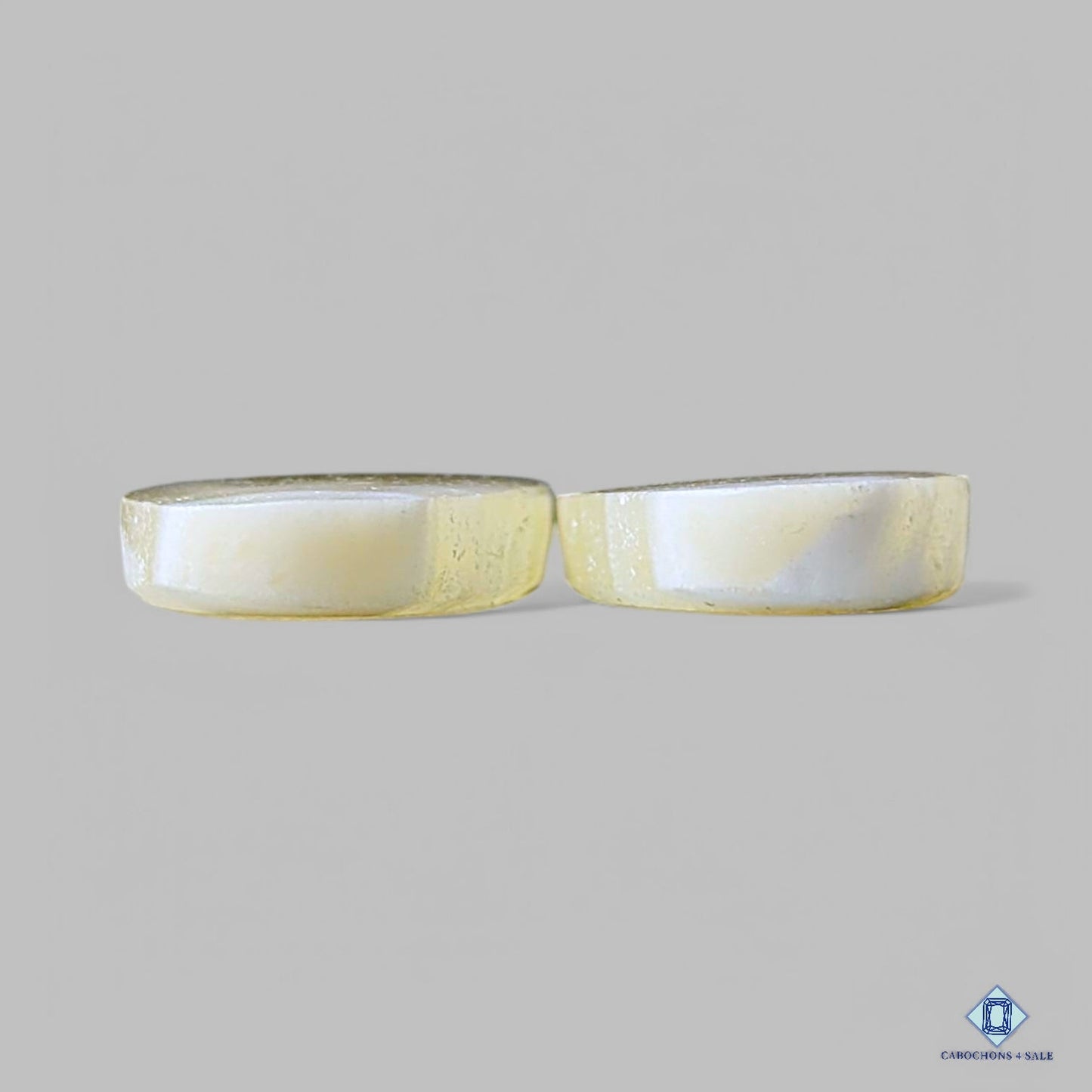 Natural Yellow Calcite Gemstone Oval Pairs 30*14*4mm from Mexico available for sale