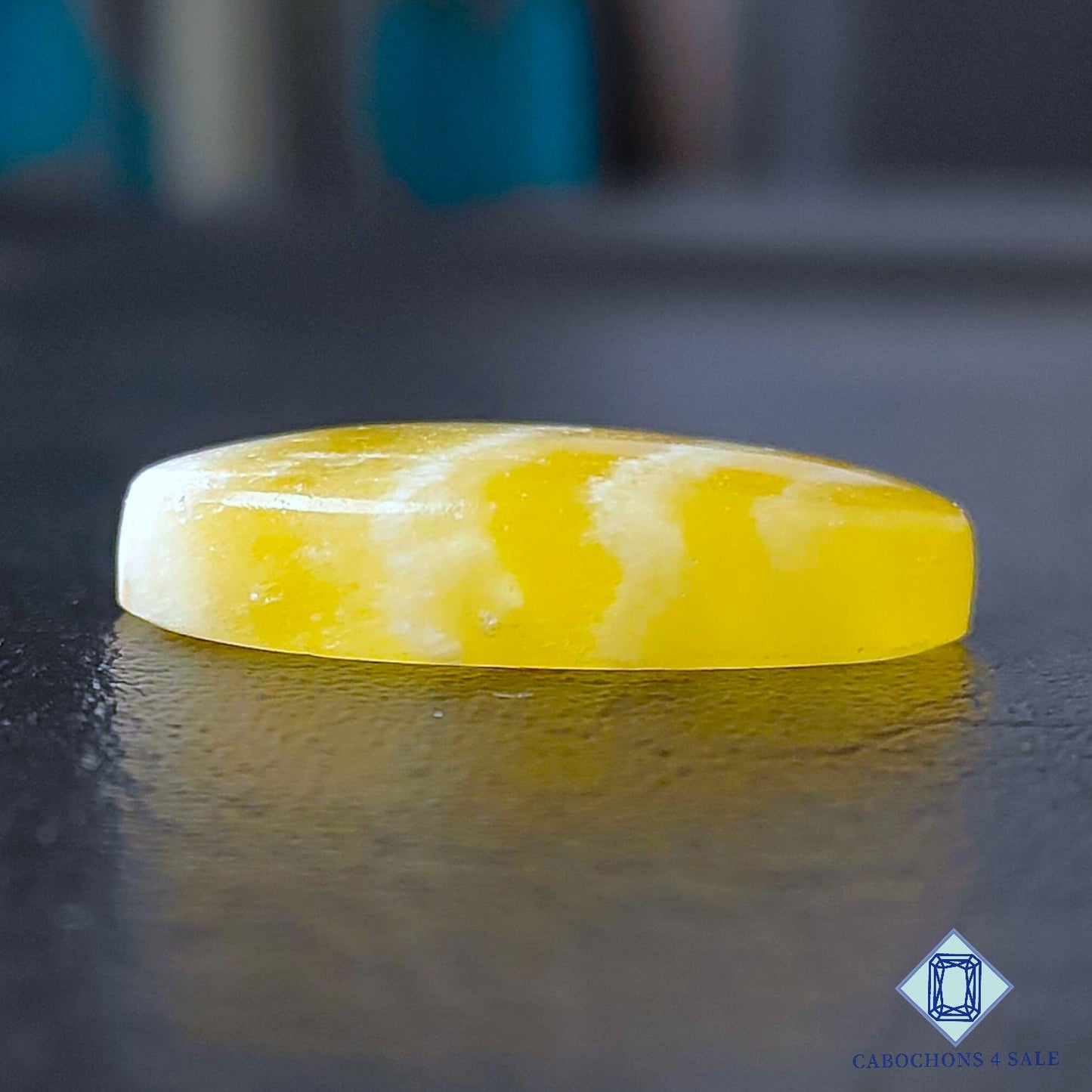 Natural Yellow Calcite Gemstone Oval Cabochons 29*19*7mm from Brazil available for sale