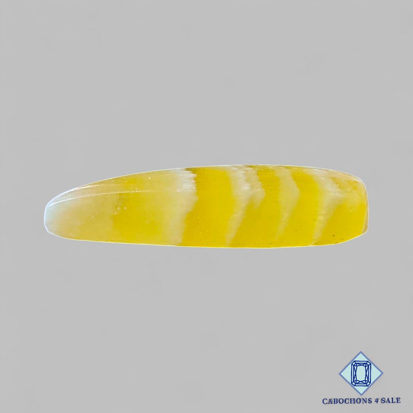 Natural Yellow Calcite Gemstone Pear Cabochons 31*14*6mm from Brazil available for sale