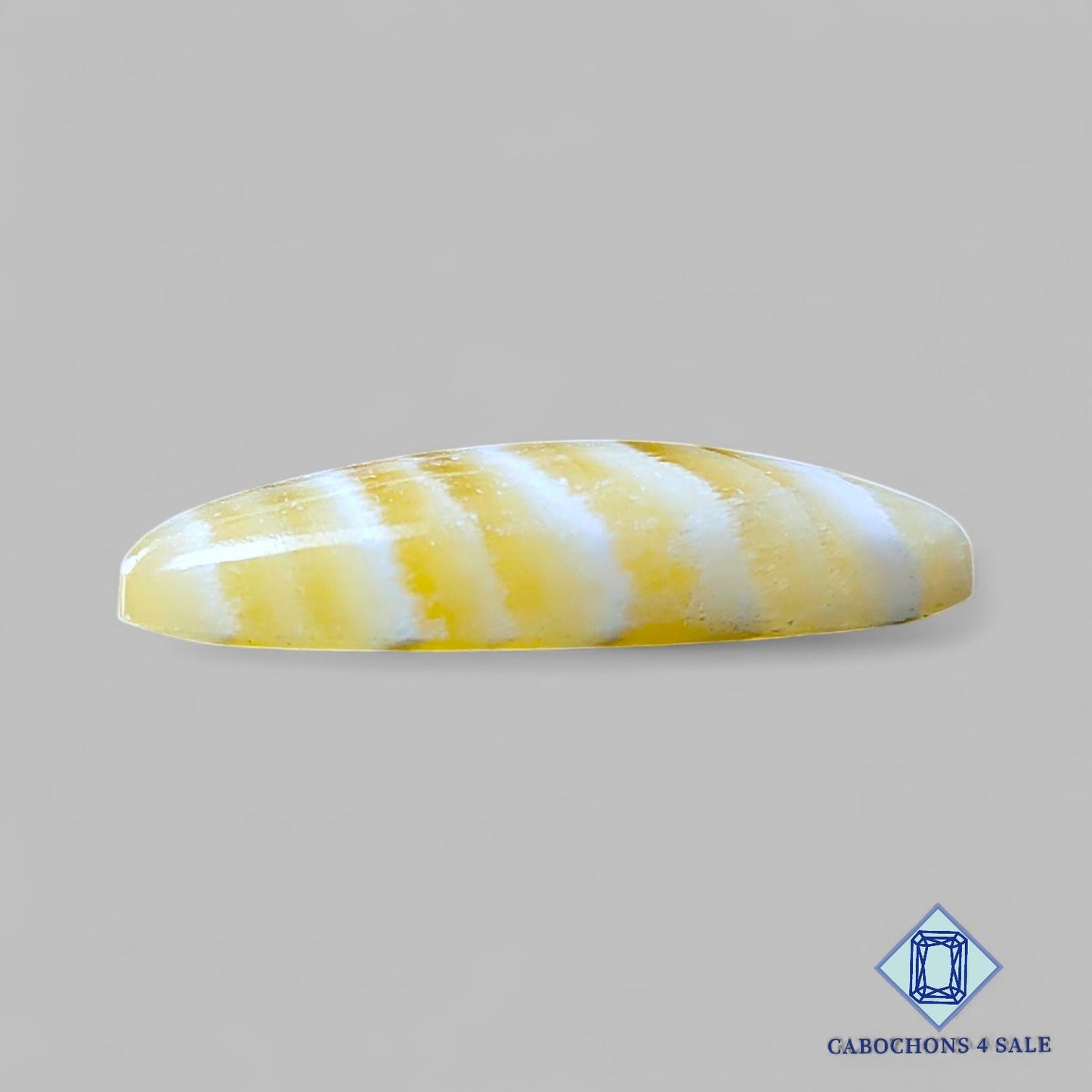 Natural Yellow Calcite Gemstone Oval Cabochons 35*16*7mm from Mexico available for sale