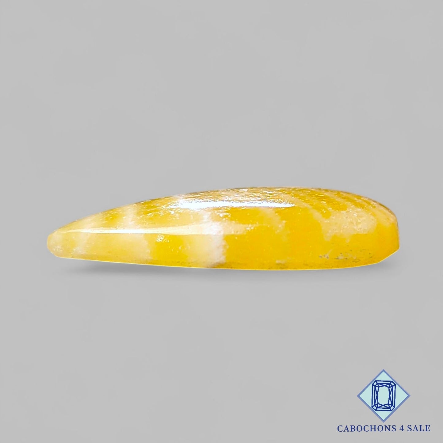 Natural Yellow Calcite Gemstone Pear Cabochons 34*21*6mm from Mexico available for sale