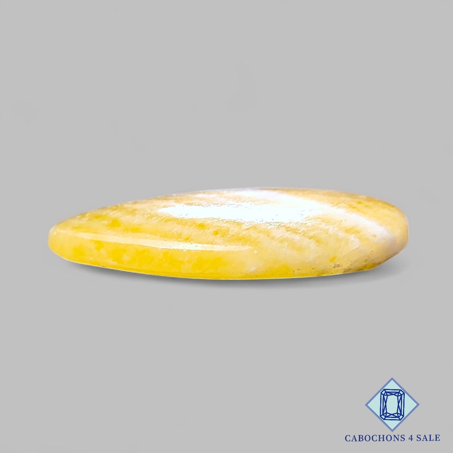 Natural Yellow Calcite Gemstone Pear Cabochons 35*28*6mm from Mexico available for sale