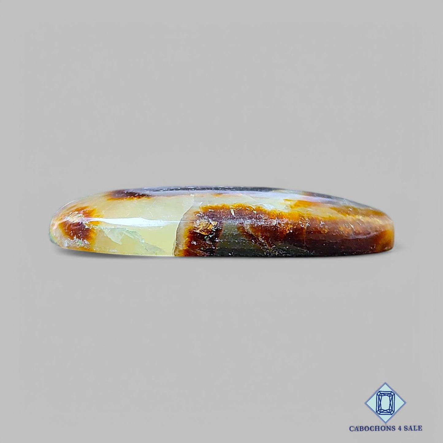 Natural Yellow Septarian Gemstone Oval Cabochons 38*23*6mm from Morocco available for sale