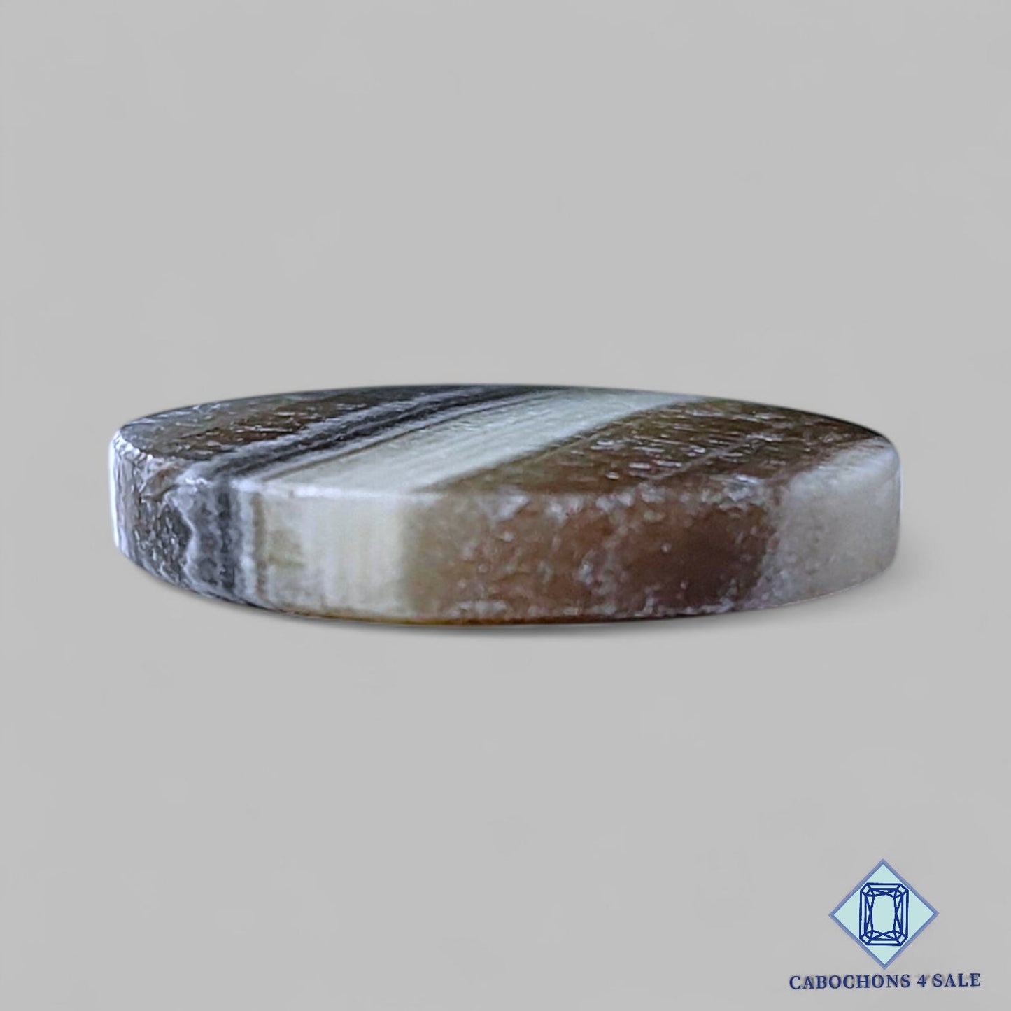 Natural Zebra Calcite Gemstone Round Cabochons 22*4mm from Mexico available for sale