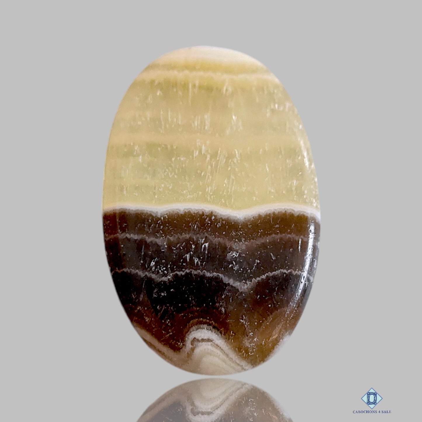 Cabujones ovalados de calcita cebra