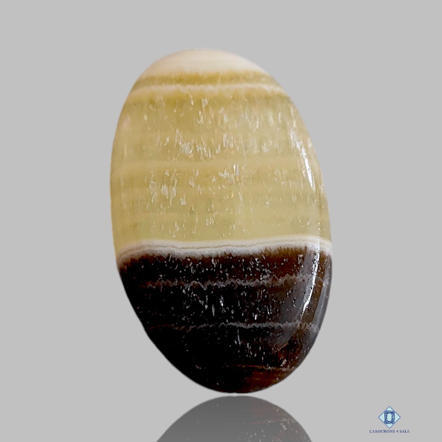 Cabujones ovalados de calcita cebra